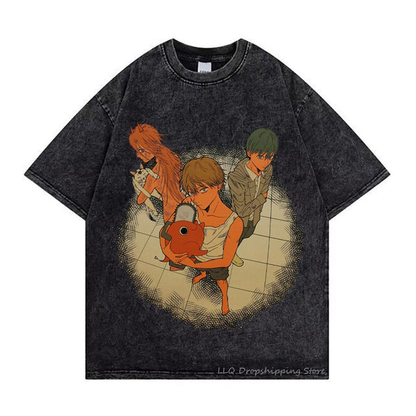 Chainsaw Man Retro Oversized T-shirt